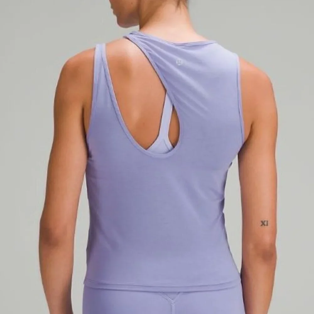 NWT Lululemon Shoulder Cut-out Yoga Tank - 12 Dark Lavender